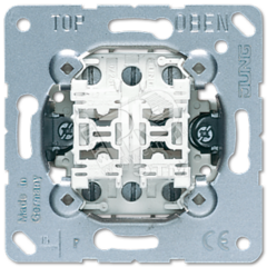 фото Переключатель 2-клавишный (проходной). Механизм. 10A 250V (509U)