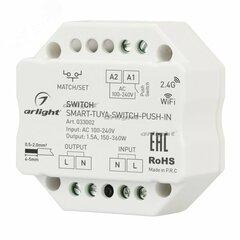 фото Контроллер-выключатель SMART-TUYA-SWITCH-PUSH-IN (230V, 1.5A, WiFi, 2.4G) (ARL, IP20 Пластик, 5 лет) (033002)