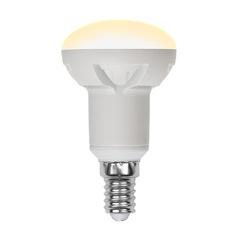 фото LED-R50 7W/3000K/E14/FR/DIM PLP01WH Лампа светодиодная, диммируемая. Форма ''Рефлектор'', матовая. Серия Яркая. Теплый белый свет (3000K). Картон. ТМ Uniel.'' (LED-R50 7W/3000K/E14/FR/DIM)