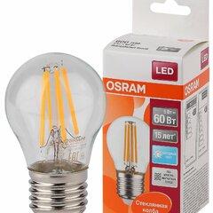 фото Лампа светодиодная LED 5Вт E27 CLP60 белый, Filament прозр.шар OSRAM (4058075212541)