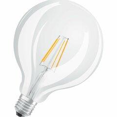фото Лампа светодиодная филаментная Parathom Retrofit Globe 6W (замена60Вт), теплый белый свет, E27, прозрачная колба Osram (4052899972773)