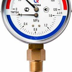 фото Термоманометр радиальный ТМТБ-41Р.1, 0...120С, 0…1,6 МРа 1/2' кл.2.5 (00000002354)
