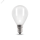 Фото №2 Лампа светодиодная LED 5 Вт 450 Лм 4100К белая Е14 Шар milky Filament Gauss