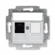 Фото №2 Розетка информационная ABB Levit RJ45 категория 5e и заглушка серебро (5014H-A51017 70W)