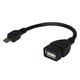 Фото Кабель USB OTG micro USB на USB Кабель 0.15 м черный (etm18-1182)
