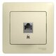 Фото №3 GLOSSA Розетка компьютерная RJ45 категория 5е в рамку бежевая (GSL000281K)