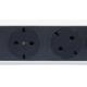 Фото №3 Удлинитель с поворотным основанием серии  Комфорт  4 x 2К+З с кабелем 3 м., цвет: бело-черный (694536)