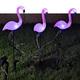 Фото №3 Садовый светильник Три розовых фламинго на солнечной батарее