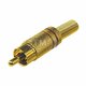 Фото Разъем штекер RCA металл пайка ZN чёрный/красный GOLD PROCONNECT (etm14-0405-1)