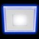 Фото №4 LED 4-6 BL Точечные светильники ЭРА светодиодный квадратный c cиней подсветкой LED 6W 220V 4000K (Б0017495)