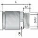 Фото №3 Муфта труба-коробка D=50мм IP66/IP67 М50х1.5 нержавеющая сталь AISI 316L (6111-50XX)