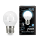 Фото №2 Лампа светодиодная LED 6.5 Вт 550 Лм 4100К белая Е27 Шар Black Gauss (105102207)